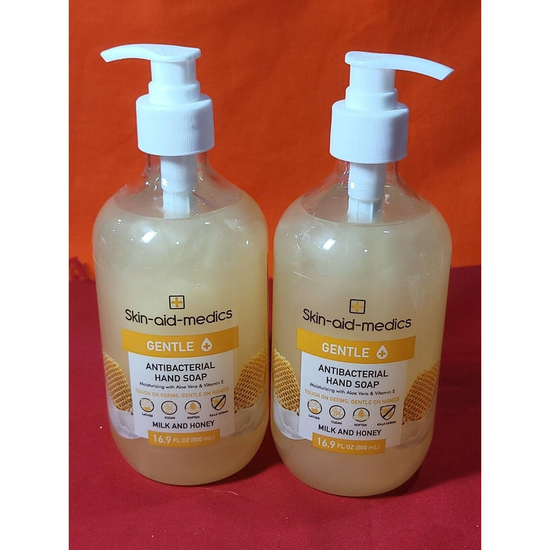 0 2 Gentle Milk & Honey Moisturizing Hand Soap With Aloe & Vitamin C Skin Aid Med Powdered Hand Soap Brown