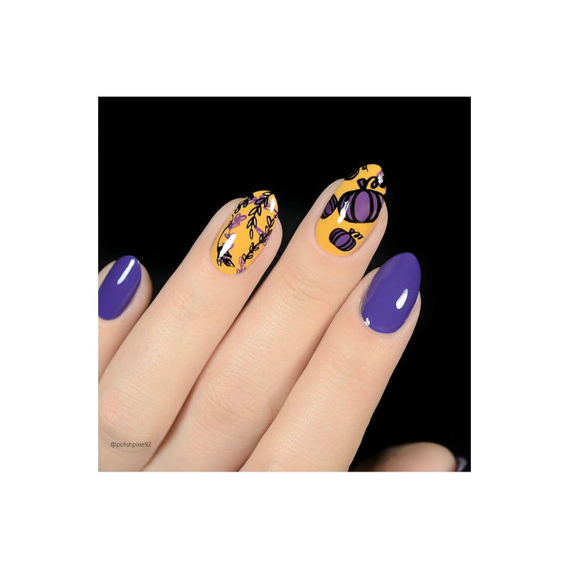 UberChic Beauty Hello Fall & Pumpkin Spice Stamping Plate Black