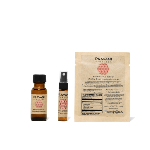 Paavani Ayurveda Spring Sampler Kit | Ayurvedic Set for Kapha Season White Smoke