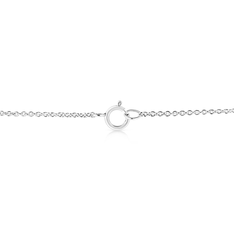 Bids.com 14K White Gold 1/2 Cttw Lab Grown Oval Shape Solitaire Diamond East West 18" Pendant Necklace (E-F Color, VS1-VS2 Clarity) Necklaces White Smoke White.Gold / 18