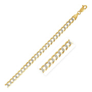 Bids.com 3.2 mm 14k Two Tone Gold Pave Curb Chain Necklaces White Smoke 16 / Two-Tone Gold,18 / Two-Tone Gold,20 / Two-Tone Gold,22 / Two-Tone Gold,24 / Two-Tone Gold