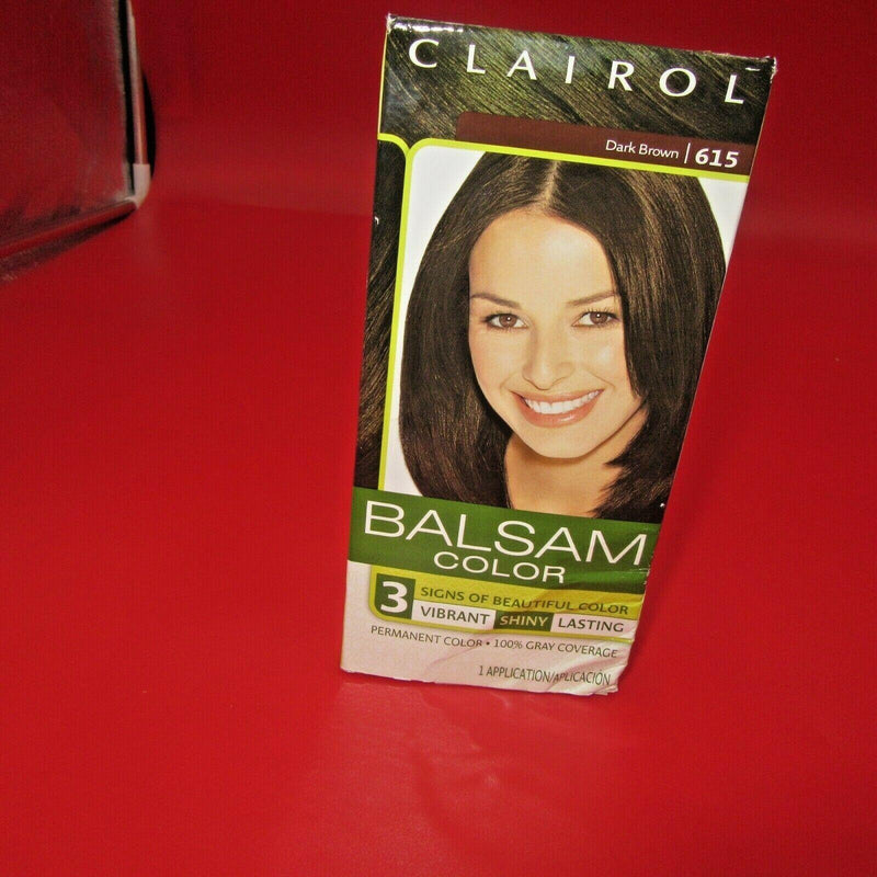 Clairol Clairol Balsam Permanent Hair Color, #615 Dark Brown Hair Color Firebrick