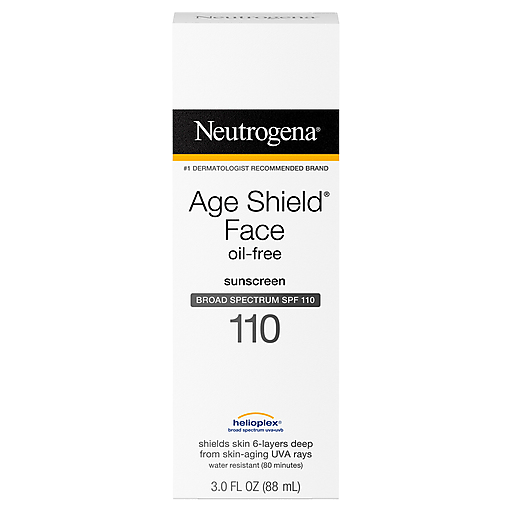 Neutrogena Neutrogena Age Shield Face Oil-Free Sunscreen Lotion Broad Spectrum - SPF 110 - 3 Fl Oz Skin Care White Smoke