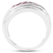 Bids.com 1.00 Carat Genuine Pink Tourmaline .925 Sterling Silver Ring Rings White Smoke size 6.00,size 8.00,size 7.00,size 9.00