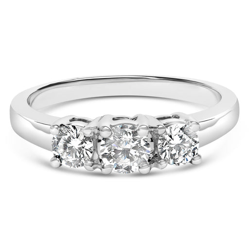 Bids.com 14K White Gold  3/4 Cttw Lab Grown Diamond 3 Stone Ring Band (F-G Color, VS2-SI1 Clarity)- Size 7 Rings White Smoke 7 / White.Gold,9 / White.Gold,6 / White.Gold,8 / White.Gold,5 / White.Gold