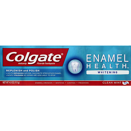 Colgate Colgate Enamel Health Whitening Toothpaste, Clean Mint Paste 4 Oz Toothpaste Dark Red