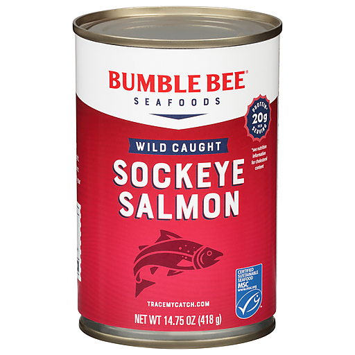 Bumble Bee Bumble Bee Wild Alaska Sockeye Red Salmon 14.75 Oz Seafood White Smoke