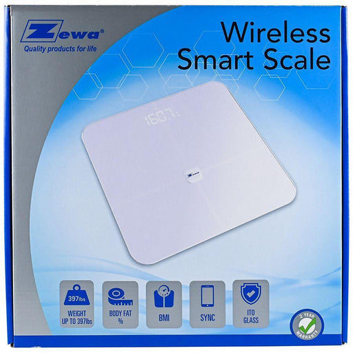 Zewa Zewa Digital Scale And Body Composition Analyzer With Bluetooth Bathroom Accessories Light Gray