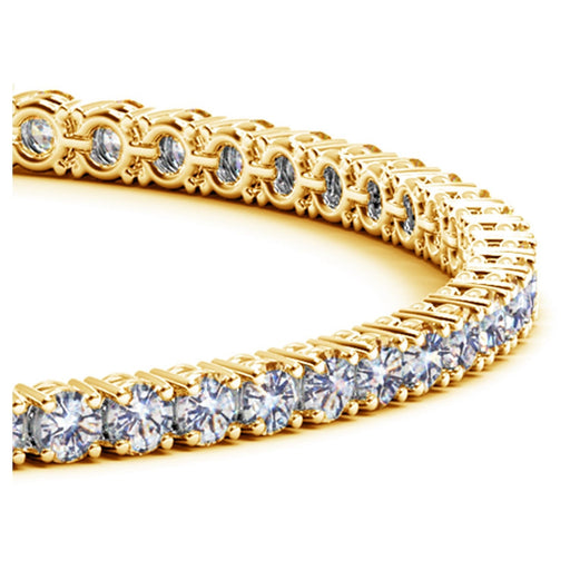 Bids.com Lab Grown Round Diamond Tennis Bracelet in 14k Yellow Gold (5 cctw  F/G  VS2/SI1) Bracelets White Smoke 7 / Yellow Gold