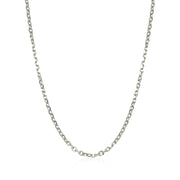 Bids.com 14k White Gold Diamond Cut Cable Link Chain 1.8mm Necklaces White Smoke 16 / White Gold,18 / White Gold,20 / White Gold,22 / White Gold,24 / White Gold,30 / White Gold