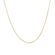 Bids.com 14k Yellow Gold Diamond Cut Cable Link Chain 0.8mm Necklaces White Smoke 16 / Yellow Gold,18 / Yellow Gold