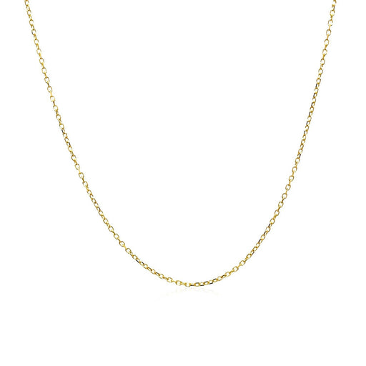 Bids.com 14k Yellow Gold Diamond Cut Cable Link Chain 0.8mm Necklaces White Smoke 16 / Yellow Gold,18 / Yellow Gold