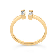 Bids.com 14K Yellow Gold Plated Sterling Silver 1/5 Cttw Baguette Diamond Open Band Ring Rings White Smoke 7 / YellowWhite.Sterling Silver,5 / YellowWhite.Sterling Silver,6 / YellowWhite.Sterling Silver,8 / YellowWhite.Sterling Silver,9 / YellowWhite.Sterling Silver