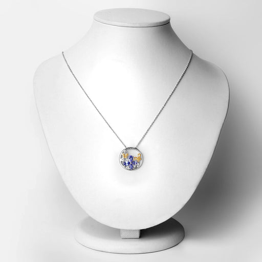 Bids.com 1.33 Carat Genuine Tanzanite and White Topaz .925 Sterling Silver Pendant Pendants White Smoke One,size 18.00