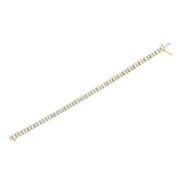 Bids.com 10K Yellow Gold 4.0 Cttw Alternating Baguette & Round Cut Diamond Bezel- & Prong-Set 7" Tennis Bracelet (G-H Color, SI1-SI2 Clarity) Bracelets White Smoke Yellow.Gold / 7
