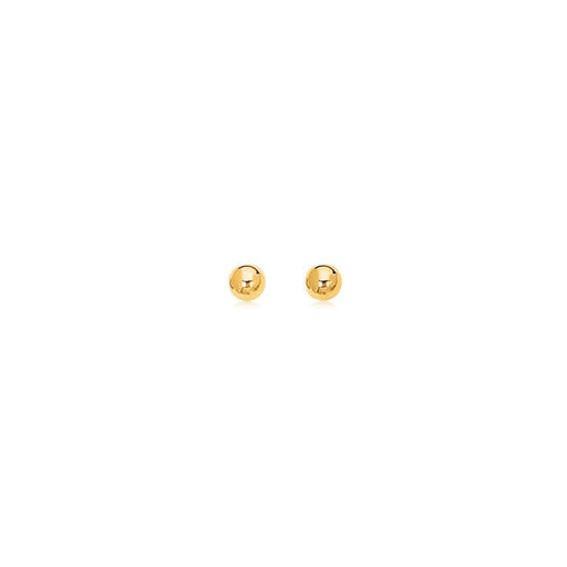 Bids.com 14k Yellow Gold Polished Round Stud Earrings Earrings White Smoke Yellow Gold