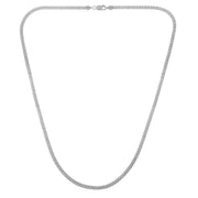 Bids.com Ice Barrel Chain in 14k White Gold (3.10 mm) Necklaces White Smoke 16 / White Gold,18 / White Gold,20 / White Gold,22 / White Gold,24 / White Gold