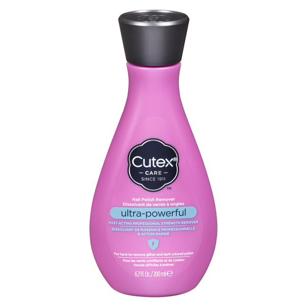Cutex Cutex Ultra-Powerful Nail Polish Remover, 6.7 oz – For Gel, Glitter, and Longwear Polish Nail Polish Removers White Smoke