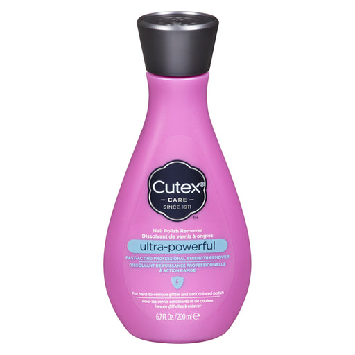 Cutex Cutex Ultra-Powerful Nail Polish Remover, 6.7 oz – For Gel, Glitter, and Longwear Polish Nail Polish Removers White Smoke