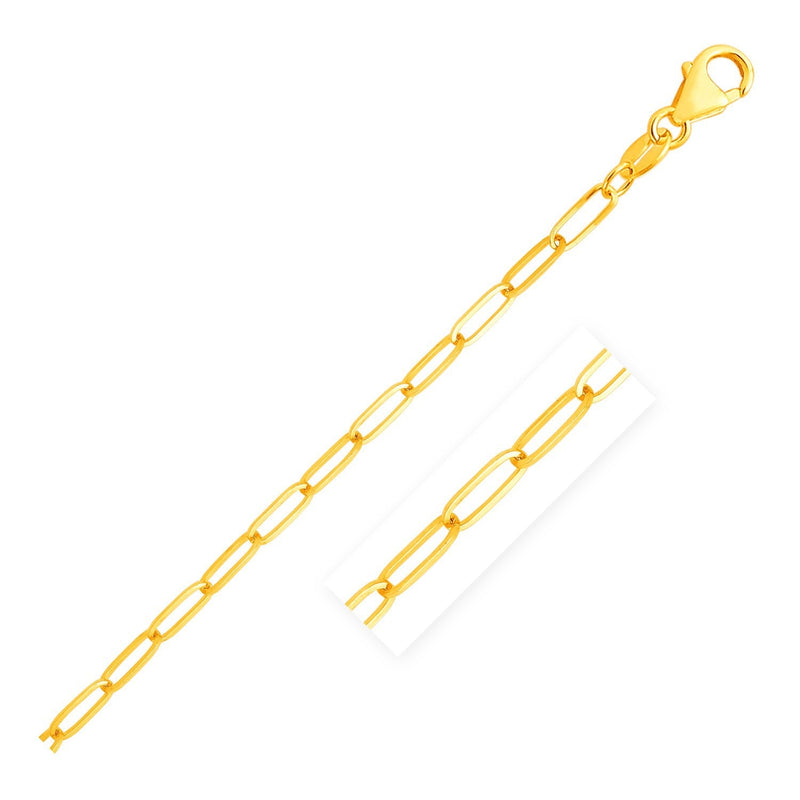 Bids.com 14K Yellow Gold Paperclip Chain (4.0mm) Necklaces White Smoke 18 / Yellow Gold,20 / Yellow Gold,24 / Yellow Gold