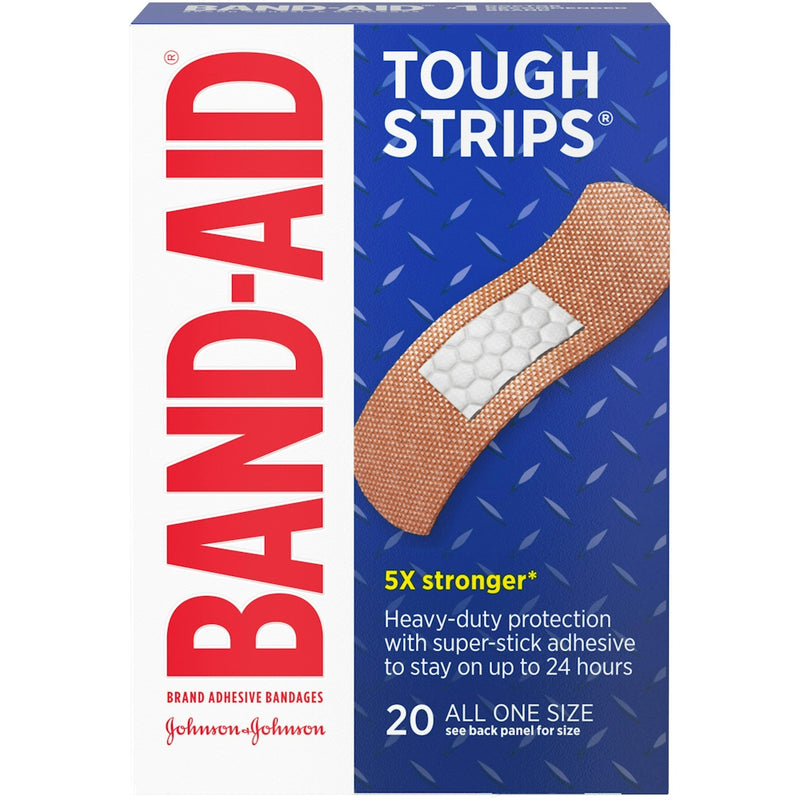 Band-Aid Band-Aid  Tough Strips Adhesive Bandages 20Ea First Aid White Smoke