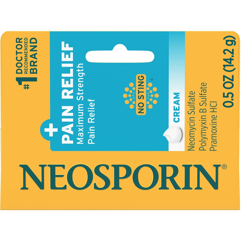Neosporin Neosporin Plus Pain Relief Maximum Strength Antibiotic Cream - 0.5 Oz First Aid Sandy Brown