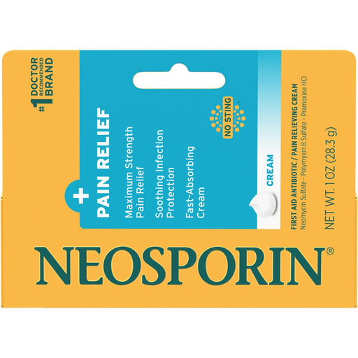 Neosporin Neosporin Plus Pain Relief Maximum Strength First Aid Antibiotic Cream - 1 Oz First Aid Sandy Brown