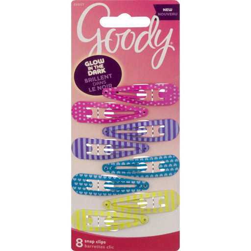 Goody Goody Glow In The Dark Snap Clips Hair Care Pale Violet Red