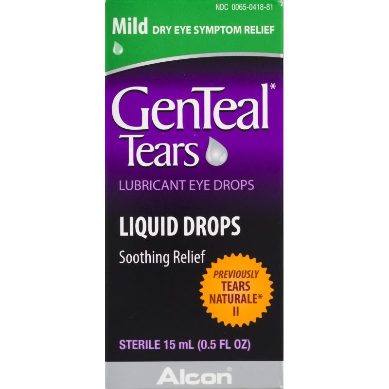 GenTeal GenTeal Tears Lubricant Eye Drops, Liquid Drops Mild, 15 Ml Eye Drops & Lubricants Black
