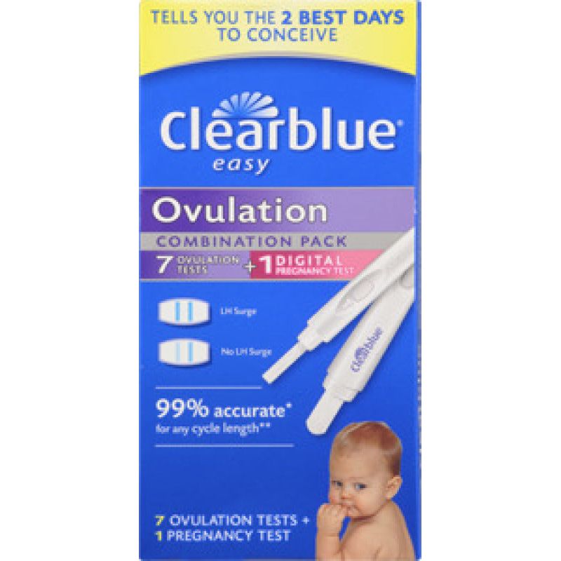 Clearblue Clearblue Easy Ovulation 8 Pc Kit Pregnancy Tests Royal Blue
