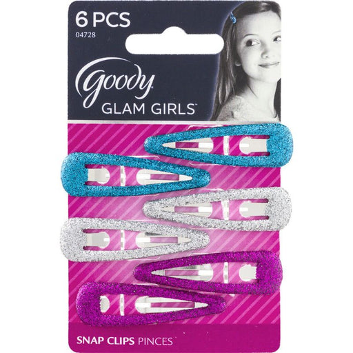Goody Goody Tween Girls Glitter Contour Clip Barrettes Hair Care White Smoke