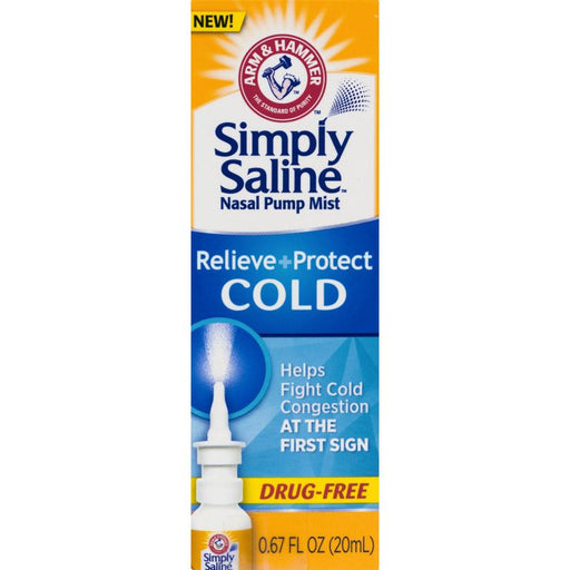 Arm & Hammer Arm & Hammer Simply Saline Nasal Pump Mist Relieve+Protect Cold Personal Care Midnight Blue