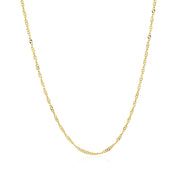 Bids.com 14k Yellow Gold Singapore Style Adjustable Chain (1.40 mm) Necklaces White Smoke 22 / Yellow Gold,One / Yellow Gold