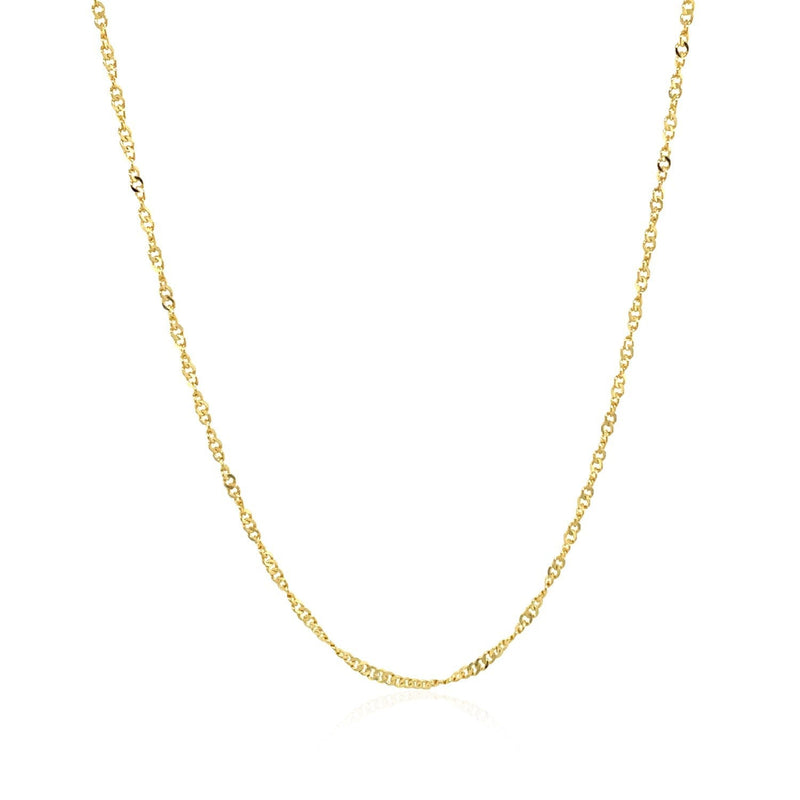 Bids.com 14k Yellow Gold Singapore Style Adjustable Chain (1.40 mm) Necklaces White Smoke 22 / Yellow Gold,One / Yellow Gold