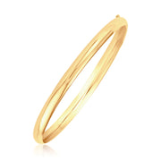 Bids.com Classic Bangle in 14k Yellow Gold (5.0mm) Bracelets White Smoke 7 / Yellow Gold,8 / Yellow Gold