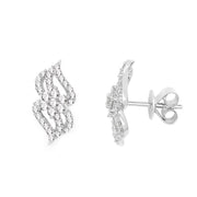Bids.com 0.68 Carat Genuine White Diamond 14K White Gold Earrings (G-H Color, SI1-SI2 Clarity) Earrings White Smoke