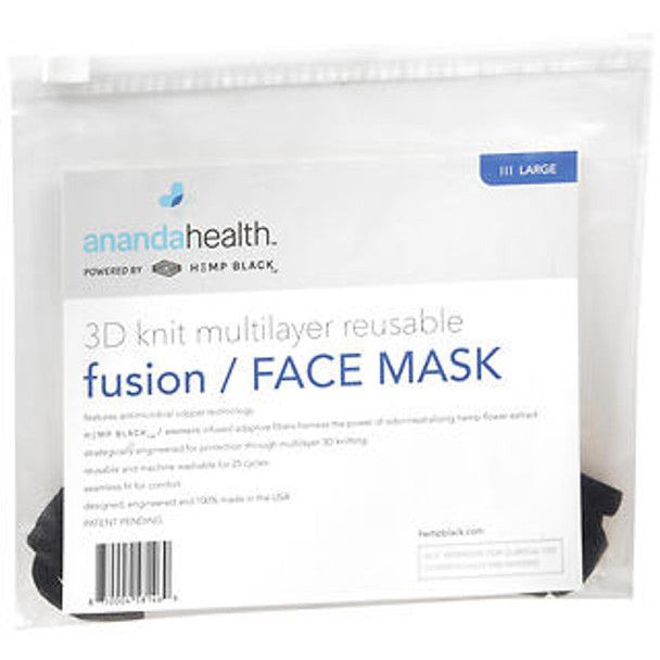 Ananda Hemp Inc. Ananda Hemp, Inc. 3D Knit Multilayer Reusable Face Mask Masks White Smoke