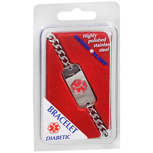 Emerg Alert Emerg Alert Diabetic Medical Bracelet Bracelets Light Gray