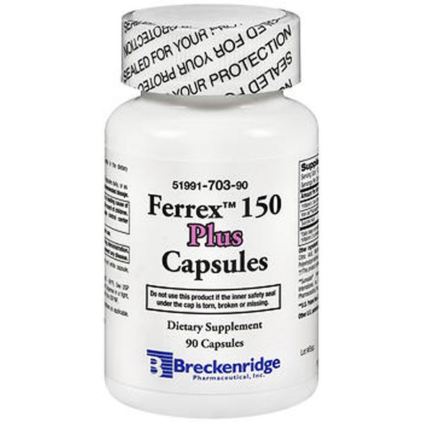 Breckenridge Breckenridge Ferrex 150 Plus Capsules Vitamins & Supplements Lavender
