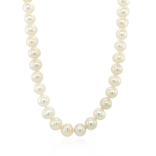 Bids.com 14k Yellow Gold Necklace with White Freshwater Cultured Pearls (6.0mm to 6.5mm) Necklaces White Smoke 16 / Yellow Gold,18 / Yellow Gold,20 / Yellow Gold