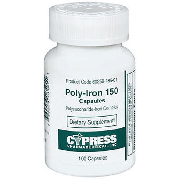 Cypress Poly Iron  Cp 150 Mg 100 Vitamins & Supplements Alice Blue