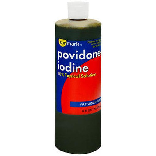 Sunmark Sunmark Sm Povidone Iod Sol 10% 16 Oz First Aid Black