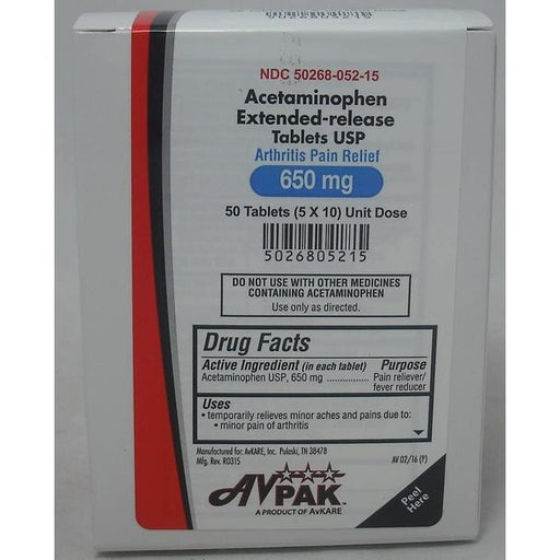 AvPak AvPak Acetaminophen Extended-release Tablets Medicine Cabinets Dark Gray