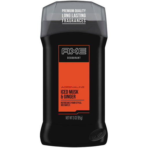 AXE AXE Adrenaline Iced Musk And Ginger Deodorant Stick 3 Oz Deodorant Black