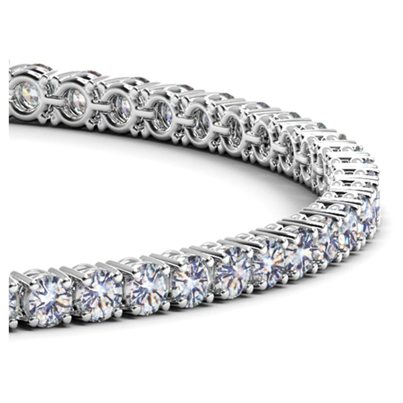 Bids.com Lab Grown Round Diamond Tennis Bracelet in 14k White Gold (5 cctw  F/G  VS2/SI1) Bracelets White Smoke 7 / White Gold