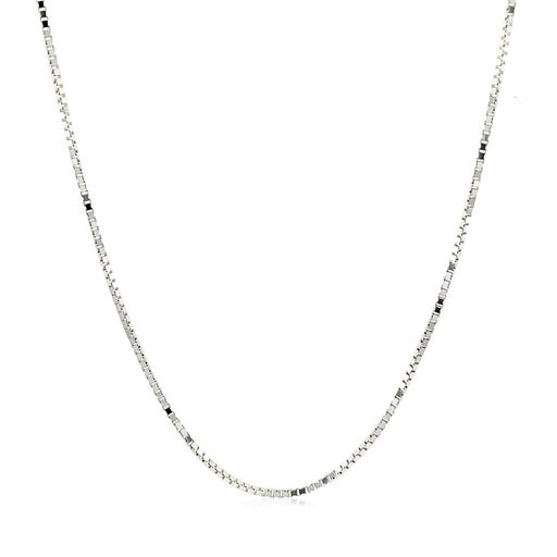 Bids.com 10k White Gold Adjustable Box Chain 0.85mm Necklaces White Smoke 22 / White Gold