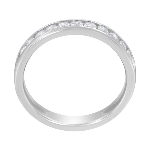 Bids.com 14K White Gold 1/2 cttw Diamond Band Ring (I-J Color, I2-I3 Clarity) - Size 7 Rings White Smoke 7 / White.Gold