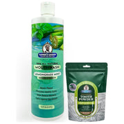 Garner's Garden Natural Mouthwash and Tooth Powder | H2O2 | Antibacterial Fluoride-Free Mouthwash White Smoke 16 oz Reduced Lemongrassmint Mouthwash / 2oz Organic Tooth Powder