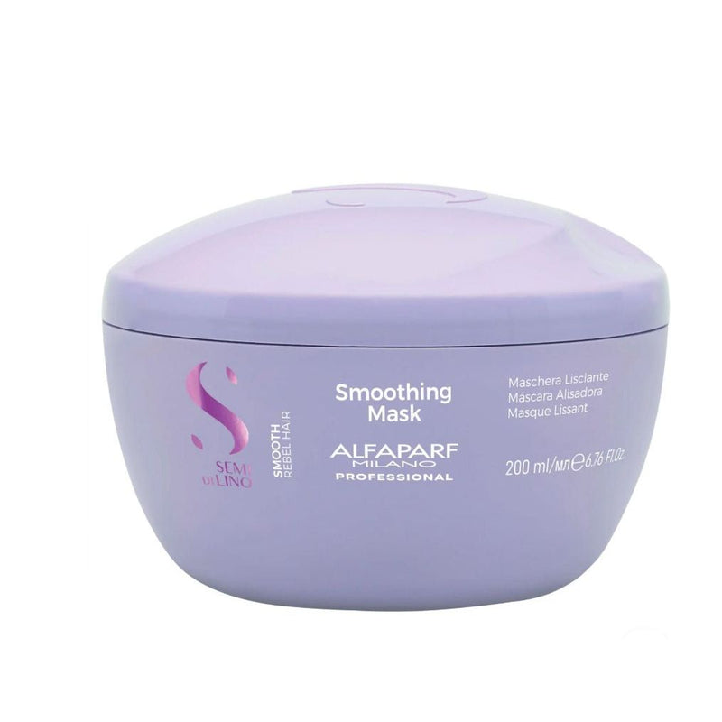 VIP Extensions Alfaparf Semi Di Lino Smoothing Mask, 6.7 oz Hair Mask Dark Gray