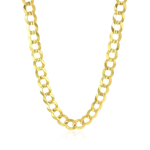 Bids.com 7.0mm 14k Yellow Gold Solid Curb Chain Necklaces White Smoke 20 / Yellow Gold,22 / Yellow Gold,24 / Yellow Gold,One / Yellow Gold